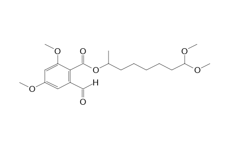 Benzoic acid, 2-formyl-4,6-dimethoxy-, 8,8-dimethoxyoct-2-yl ester