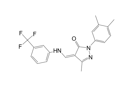 3H-pyrazol-3-one, 2-(3,4-dimethylphenyl)-2,4-dihydro-5-methyl-4-[[[3-(trifluoromethyl)phenyl]amino]methylene]-, (4Z)-