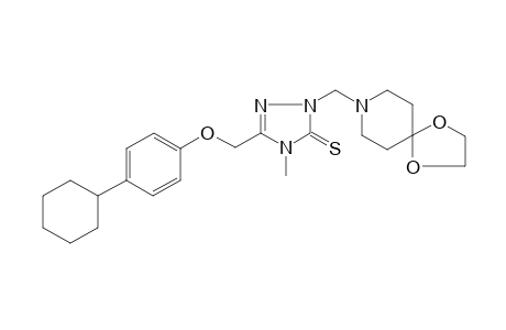 5-[(4-cyclohexylphenoxy)methyl]-2-(1,4-dioxa-8-azaspiro[4.5]dec-8-ylmethyl)-4-methyl-2,4-dihydro-3H-1,2,4-triazole-3-thione