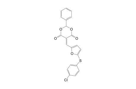 5-({5-[(4-chlorophenyl)sulfanyl]-2-furyl}methylene)-2-phenyl-1,3-dioxane-4,6-dione