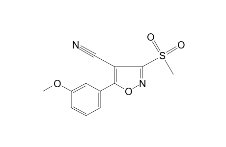 5-(m-methoxyphenyl)-3-(methylsulfonyl)-4-isoxazolecarbonitrile