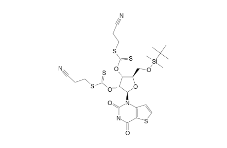 1-(5-O-TERT.-BUTYLDIMETHYLSILYL-2,3-BIS-O-[[BETA-CYANOETHYL)-THIO]-THIOCARBONYL]-BETA-D-RIBOFURANOSYL)-THIENO-[3.2-D]-PYRIMIDINE-2,4-DIONE