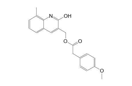 (2-hydroxy-8-methyl-3-quinolinyl)methyl (4-methoxyphenyl)acetate