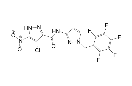 4-chloro-5-nitro-N-[1-(2,3,4,5,6-pentafluorobenzyl)-1H-pyrazol-3-yl]-1H-pyrazole-3-carboxamide