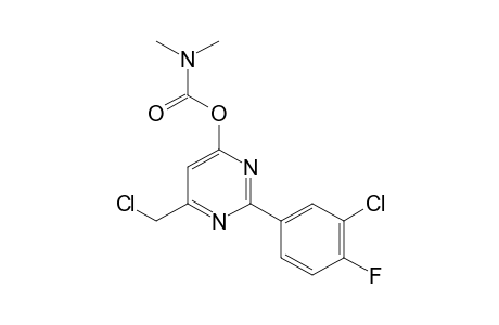 2-(3-chloro-4-fluorophenyl)-6-(chloromethyl)-4-pyrimidinol, dimethylcarbamate (ester)