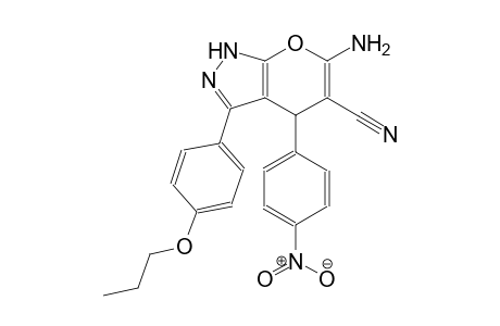 6-amino-4-(4-nitrophenyl)-3-(4-propoxyphenyl)-1,4-dihydropyrano[2,3-c]pyrazole-5-carbonitrile