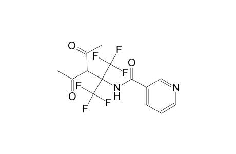 Pyridine-3-carboxamide, N-[2-acetyl-1.1-di(trifluoromethyl)-3-oxobutyl]-