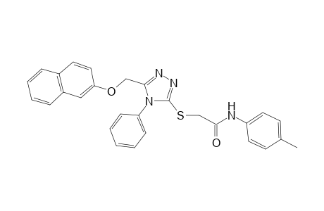 N-(4-methylphenyl)-2-({5-[(2-naphthyloxy)methyl]-4-phenyl-4H-1,2,4-triazol-3-yl}sulfanyl)acetamide