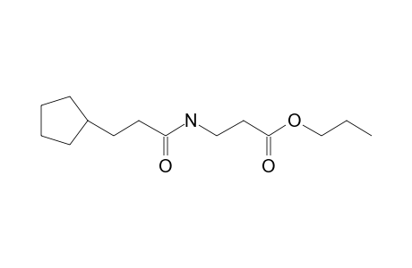 .beta.-Alanine, N-(3-cyclopentylpropionyl)-, propyl ester