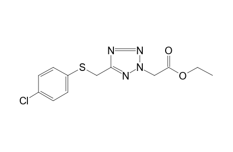 5-{[(p-chlorophenyl)thio]methyl}-2H-tetrazole-2-acetic acid, ethyl ester