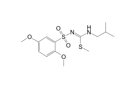 2,5-dimethoxy-N-[(isobutylamino)(methylthio)methylene]benzenesulfonamide