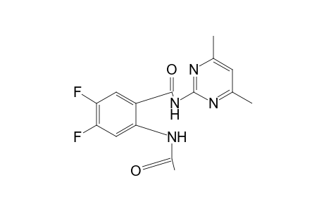 2-Acetylamino-N-(4,6-dimethylpyrimidin-2-yl)-4,5-difluorobenzamide