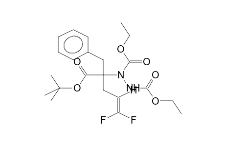 TERT-BUTYL 2-BENZYL-2-[N-(ETHOXYCARBONYL-ETHOXYCARBONYLAMINO)AMINO]-5,5-DIFLUORO-4-PENTENOATE