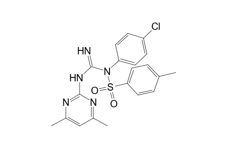 2-{[{4-chloro[(4-methylphenyl)sulfonyl]anilino}(imino)methyl]amino}-4,6-dimethylpyrimidine