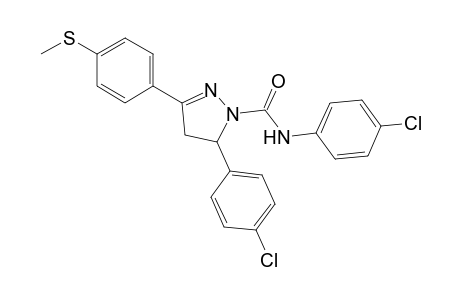 4'-chloro-5-(p-chlorophenyl)-3-[p-(methylthio)phenyl]-2-pyrazoline-1-carboxanilide