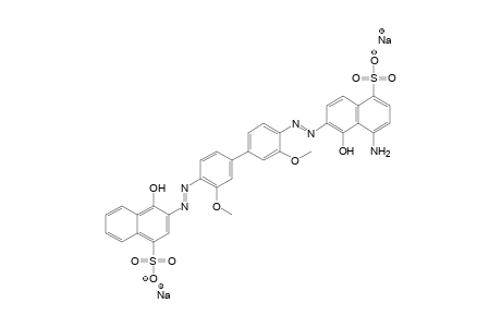 1-Naphthalenesulfonic acid, 4-amino-5-hydroxy-6-[[4'-[(1-hydroxy-4-sulfo-2-naphthalenyl)azo]-3,3'-dimethoxy[1,1'-biphenyl]-4-yl]azo]-, disodium salt