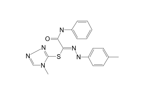 Ethanehydrazonothioic acid, N-(4-methylphenyl)-2-oxo-2-(phenylamino)-, 4-methyl-4H-1,2,4-triazol-3-yl ester