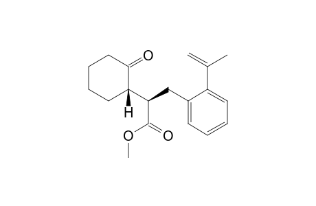 Methyl (2RS)-3-(2-isopropenylphenyl)-2-[(1SR)-2-oxocyclohexyl]propanoate