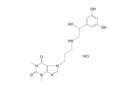 7-{3-[(b,3,5-trihydroxyphenethyl)amino]propyl}theophylline, monohydrochloride