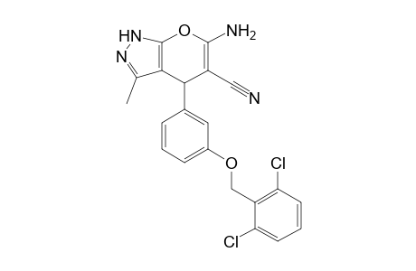 Pyrano[2,3-C]pyrazole-5-carbonitrile, 6-amino-4-[3-[(2,6-dichlorophenyl)methoxy]phenyl]-1,4-dihydro-3-methyl-