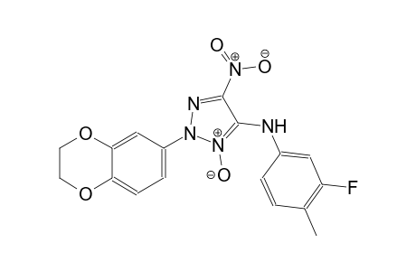 2-(2,3-dihydro-1,4-benzodioxin-6-yl)-N-(3-fluoro-4-methylphenyl)-5-nitro-2H-1,2,3-triazol-4-amine 3-oxide