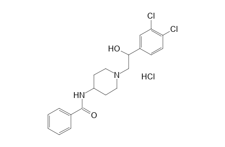 N-[1-(3,4-dichloro-beta-hydroxyphenethyl)-4-piperidyl]benzamide, monohydrochloride
