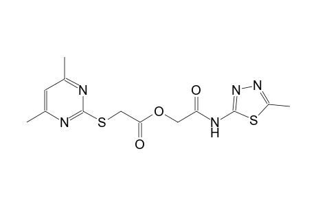 2-[(5-Methyl-1,3,4-thiadiazol-2-yl)amino]-2-oxoethyl [(4,6-dimethyl-2-pyrimidinyl)sulfanyl]acetate