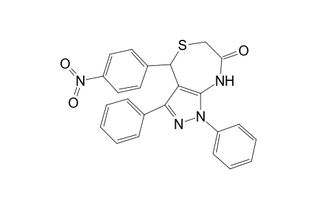 4-(4-Nitro-phenyl)-1,3-diphenyl-4,8-dihydro-1H-pyrazolo[3,4-e][1,4]thiazepin-7-one