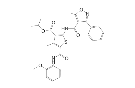 isopropyl 5-[(2-methoxyanilino)carbonyl]-4-methyl-2-{[(5-methyl-3-phenyl-4-isoxazolyl)carbonyl]amino}-3-thiophenecarboxylate