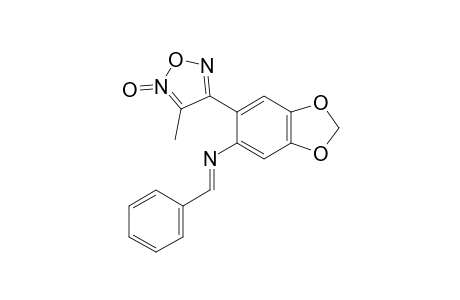 4-(2-BENZYLIDENAMINO-4,5-METHYLENDIOXYPHENYL)-3-METHYLFUROXAN
