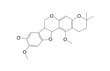 1,2,7a,12a-Tetrahydro-9-hydroxy-3,3-dimethyl-10,13-dimethoxy-3H,7H-benzofuro[2',3':4,5]pyran[3,2-g][1]benzopyran