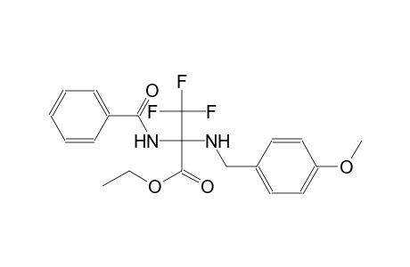 Ethyl 2-benzamido-3,3,3-trifluoro-2-(4-methoxybenzylamino)propionate