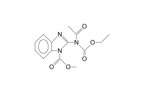 2-(acetyl-carbethoxy-amino)benzimidazole-1-carboxylic acid methyl ester