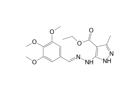 3-methyl-5-[(3,4,5-trimethoxybenzylidene)hydrazino]pyrazole-4-carboxylic acid, ethyl ester