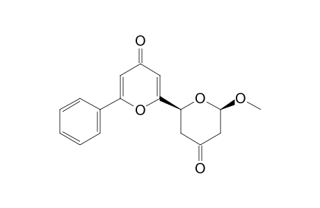 2-(2',3',5',6'-Tetrahydro-6'-methoxy-4'-oxo-4'H-pyran-2'-yl)-6-phenyl-4H-pyran-4-one