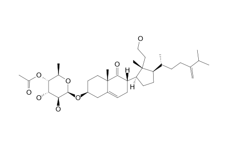 SINULAROSIDE_B;3-BETA-O-(4'-ACETYL-ALPHA-L-FUCOPYRANOSYL)-11-HYDROXY-24-METHYLENE-9,11-SECOCHOLEST-5-EN-9-ONE