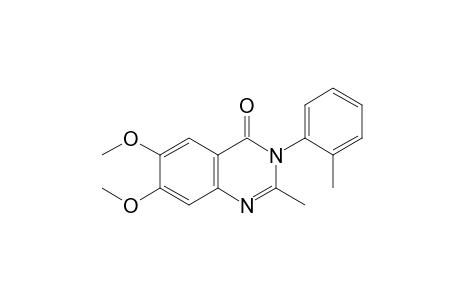 6,7-dimethoxy-2-methyl-3-(o-tolyl)-4(3H)-quinazolinone