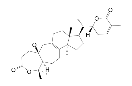 COLOSSOLACTONE-IV;(22S)-A,B-DIHOMO-19-NOR-4-OXA-LANOSTA-8,24-DIEN-26,22-OLIDE