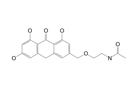 1,3,8-TRI-HYDROXY-6-(OMEGA-2-ACETAMINOETHOXYMETHYL)-10-H-ANTHRACEN-9-ONE