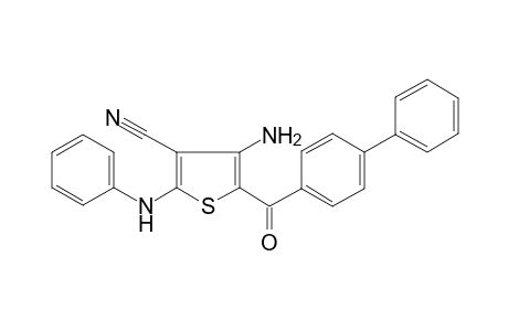 4-Amino-2-anilino-5-(4-phenylbenzoyl)thiophene-3-carbonitrile