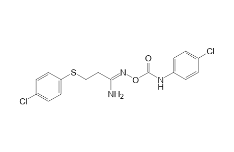 O-[(p-chlorophenyl)carbamoyl]-3-[(p-chlorophenyl)thio]propionamidoxime