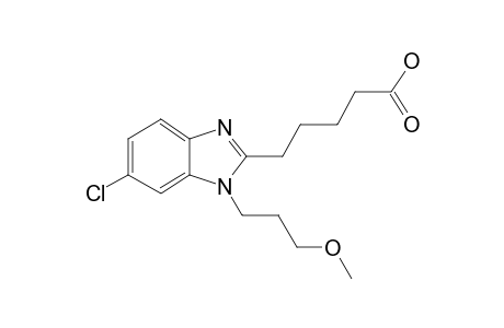 5-[6-Chloro-1-(3-methoxypropyl)-1,3-benzodiazol-2-yl]pentanoic acid