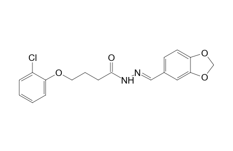 4-(o-chlorophenoxy)butyric acid, piperonylidenehydrazide