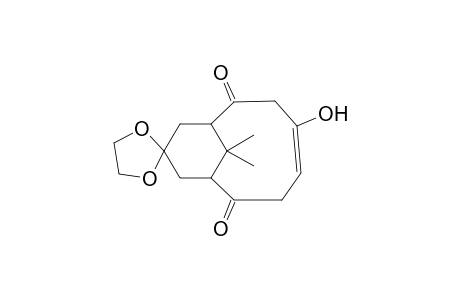 11,11-Dimethyl-4-hydroxyspiro[1,3-dioxolan-2,9-bicyclo[5.3.1(1,7)]undec-4-2,6-dione]