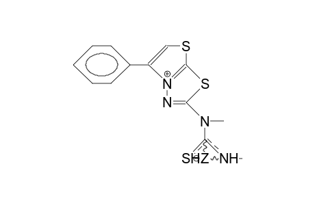 (<5-Phenyl-thiazolo(2,3-B)-1,3,4-thiadiazol-2-yl-4-ium>-methylaminothiocarbonyl)-methylaminide