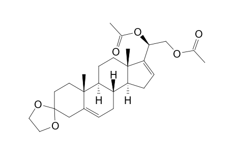 20α,21-dihydroxypregna-5,16-dien-3-one, cyclic ethylene acetal, diacetate