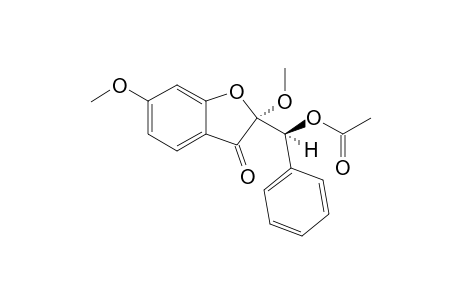 (.alpha.S,.beta.-S;.alpha.R,.beta.R)-2-(Acetoxyphenylmethyl)-2,6-dimethoxybenzo[b]futan-3(2H)-one