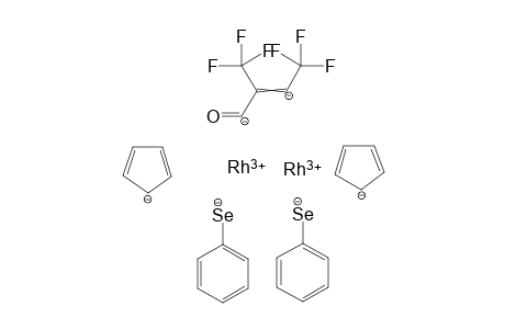 rhodium(III) 4,4,4-trifluoro-1-oxo-2-(trifluoromethyl)but-2-ene-1,3-diide dibenzeneselenolate dicyclopenta-2,4-dien-1-ide