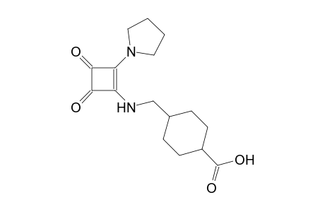 cyclohexanecarboxylic acid, 4-[[[3,4-dioxo-2-(1-pyrrolidinyl)-1-cyclobuten-1-yl]amino]methyl]-