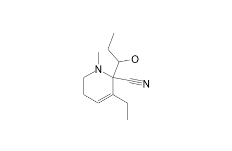 2-Pyridinecarbonitrile, 3-ethyl-1,2,5,6-tetrahydro-2-(1-hydroxypropyl)-1-methyl-, (R*,S*)-